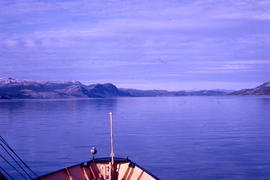 Photograph taken from a boat near the coast of Newfoundland and Labrador