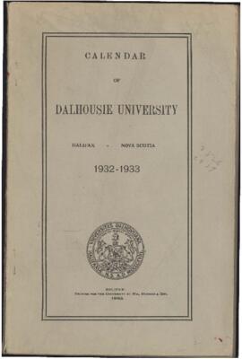 Calendar of Dalhousie University, Halifax, Nova Scotia : 1932-1933