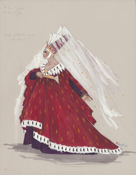 Costume design for the Queen