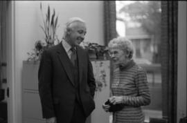 Photograph of Dr. Peter North and Mrs. Read at the Horace E. Read Memorial Lecture