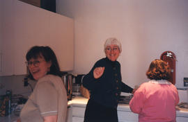 Photograph of Carol Richardson, Bonnie Best Flemming and Dianne Landry in the Killam Memorial Lib...