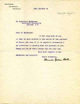 Correspondence between Alexander Graham Bell and A. MacMechan