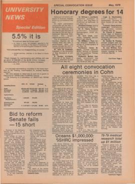 University news : special edition, May 1979