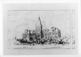 Photograph of a sketch of the Dalhousie College