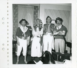 Photograph of the Liverpool singing quartet The Privateers dressed as pirates