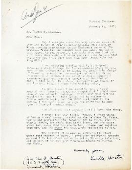 Correspondence between Thomas Head Raddall and Lucille Houston