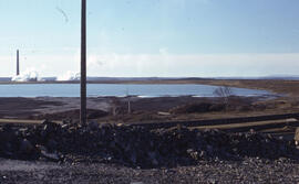 Photograph of an active tailings site at Copper Cliff, near Sudbury, Ontario