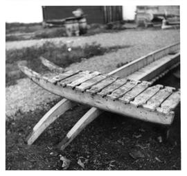 Photograph of a wooden sled