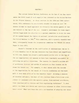 Untitled manuscript on Canada's interest in the law of the sea (Part 1 of 2)