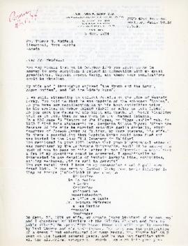 Correspondence between Thomas Head Raddall and Willard F. Goff