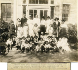Photograph of Health Centre No. 1 - Group of tonsillectomy patients