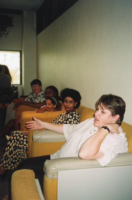 Photograph of Kelly Casey, Darnelda Renzelli (Nellie), Lesha Harris, Asmeret Gheabreab, and Pam C...
