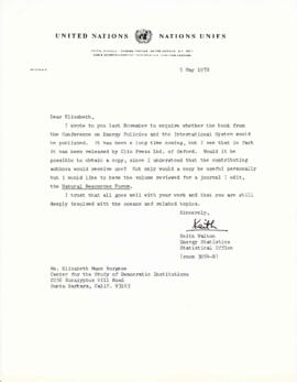 Correspondence with Keith J. Walton
