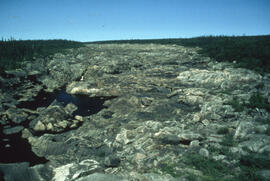 Photograph of dried riverbeds above Churchill Falls, Churchill River, Newfoundland and Labrador