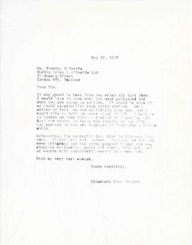 Correspondence with Timothy O'Keeffe