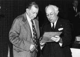 Photograph of Henry Pelham and Henry D. Hicks : Dalhousie Award presentation