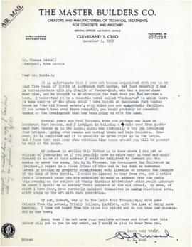 Correspondence between Thomas Head Raddall and B. R. Wood