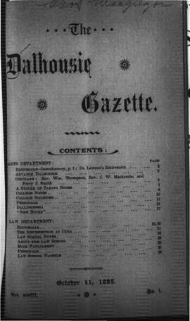 The Dalhousie Gazette, Volume 28, Issue 1