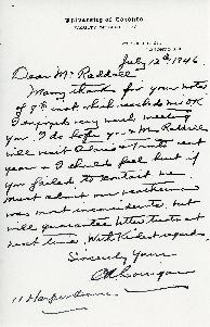Correspondence between Thomas Head Raddall and C.A. Corrigan