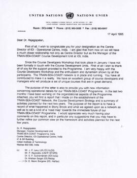 Correspondence between the United Nations Division for Ocean Affairs and the Law of the Sea (DOAL...