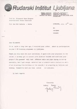 Correspondence between Elisabeth Mann Borgese and Yugoslavian government officials