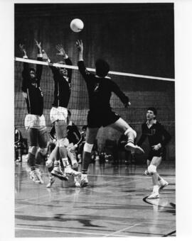 Photograph of volleyball game