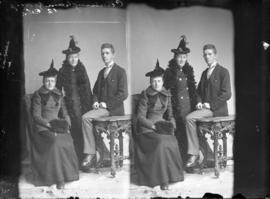 Photograph of Mr. Cunningham and two unknown women