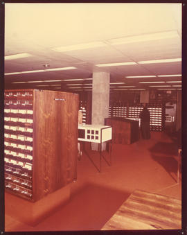 Photograph of card catalogues in the Killam Memorial Library
