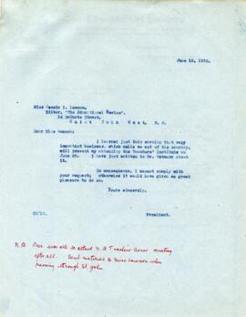Correspondence between Jessie Lawson and Carleton Stanley about the New Brunswick Teachers Associ...