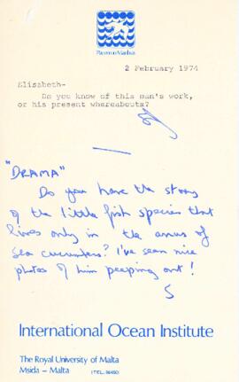 Correspondence between Elisabeth Mann Borgese and Richard Meier