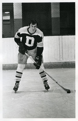 Photograph of Tom MacDonald of the Dalhousie University hockey team