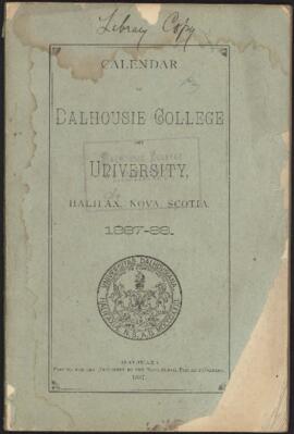 Calendar of Dalhousie College and University, Halifax, Nova Scotia : 1887-1888