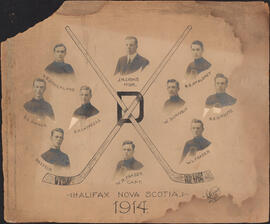 Collage of Dalhousie Hockey Team - Halifax, Nova Scotia - 1914