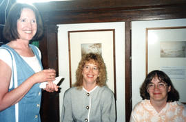 Photograph of Donna Kenney, Rosemary Walsh and Dianne Landry in the Killam Library