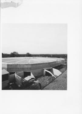 Photograph of the roof of Dalplex during construction
