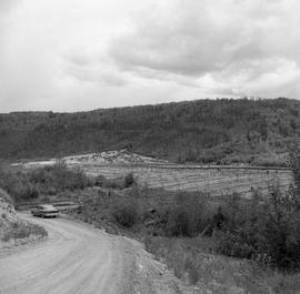 Photograph of a road and hills in the Yukon