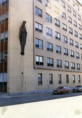 Photograph of the sculpture on the Halifax Infirmary