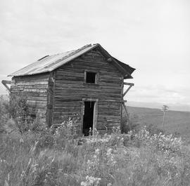 Photograph of a wooden shed in the Yukon