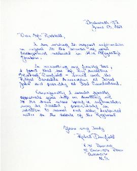 Correspondence between Thomas Head Raddall and R. W. Dunfield