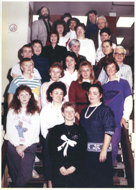 Photograph of the W.K. Kellogg Library Staff 1989