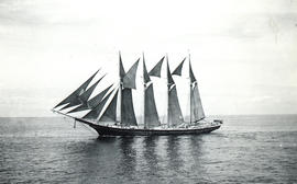 Photograph of the schooner Lillian E. Kerr at sea