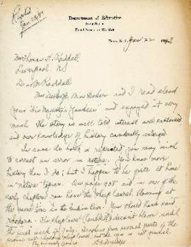 Correspondence between Thomas Head Raddall and L.A. DeWolfe