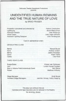 Unidentified human remains and the true nature of love : [program]