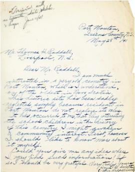Correspondence between Thomas Head Raddall and Hazel C. Smith