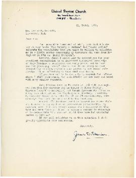 Correspondence between Thomas Head Raddall and James D. Davison