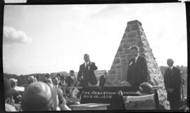Photograph at the unveiling of the Cairn at the Robertson Gathering