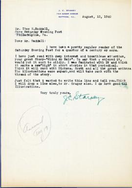 Correspondence between Thomas Head Raddall and J. C. Starkey