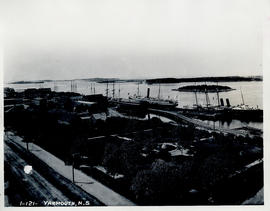 Photograph of the Yarmouth waterfront taken by aerial