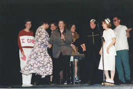 Photograph of nursing students performing on stage