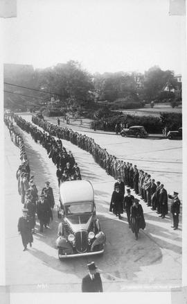 Photograph of Arthur Stanley MacKenzie's funeral procession
